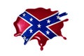 Blot with confederate flag Royalty Free Stock Photo