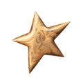 Blot of golden star shaped nail polish isolated on white Royalty Free Stock Photo