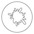 Blot Ink spot Paint splash icon in circle round outline black color vector illustration flat style image Royalty Free Stock Photo