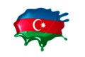 Blot with national flag of azerbaijan