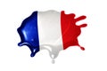 Blot with national flag of france Royalty Free Stock Photo