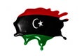 Blot with national flag of libya