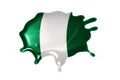 Blot with national flag of nigeria