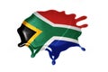 Blot with national flag of south africa