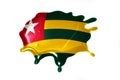 Blot with national flag of togo