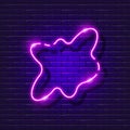 Blot neon sign. Blot in a notebook glowing icon. Vector illustration for design. School concept