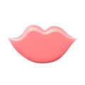 Blot of pink lips shaped nail polish isolated on white Royalty Free Stock Photo