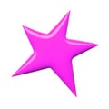 Blot of purple nail polish shaped star isolated on white Royalty Free Stock Photo