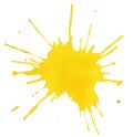 Blot of yellow watercolor