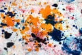 Blotches of oil paint on canvas, abstract background