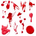 Blots of red nail polish Royalty Free Stock Photo