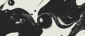 Blotted black ink patterns create organic forms on a blank white canvas