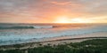 Blouberg Beach Waves Sunset Royalty Free Stock Photo