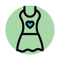 Blouse, camisole fill background vector icon which can easily modify or edit