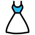 Blouse, camisole fill vector icon which can easily modify or edit