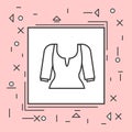 Blouse Icon Thin Line In Pink Frame