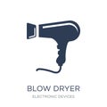 blow dryer icon. Trendy flat vector blow dryer icon on white bac
