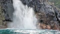 Blow Hole in Diorite rocks with a blast of water off the Coast of Bruny Island Tasmania Australia Royalty Free Stock Photo