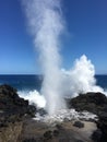 Blow hole at Nakalele point. Royalty Free Stock Photo