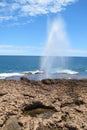 Blow holes at Gnaraloo Station, Western Australia Royalty Free Stock Photo