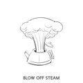 Blow off steam idiom vector isolated on white background