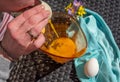 Blow out eggs at Easter time Royalty Free Stock Photo