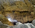 Blowhole at The Pancake Rocks at Punakaiki, Greymouth, West Coast, South Island, New Zealand