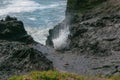 Blowhole in the rocks, Mendocino coast