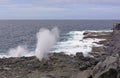 Blowhole on a rugged coast