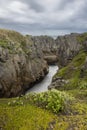 Blowhole view seen from the walktrack at Pancake rocks, New Zealand