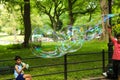 Blowing Bubbles in Central Park