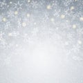 Blowing Christmas background with movment snowflakes pattern dec Royalty Free Stock Photo