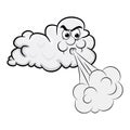 Blowing cloud cartoon design isolated on white background Royalty Free Stock Photo