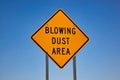 Blowing Dust Sign along Interstate 10 in the southwest U.S.A.