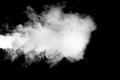 Blowing steam with white smoke isolated