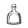 Blown Classic Mexican Tequila Glass Bottle Vector