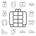 Blown jacket icon. Detailed set of clothes icons. Premium quality graphic design. One of the collection icons for websites, web