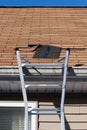 Blown Out Roof Shingles Repair Royalty Free Stock Photo