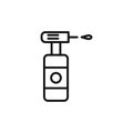 Blowtorch thin line icon set