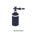 blowtorch icon on white background. Simple element illustration from construction concept Royalty Free Stock Photo