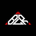 BLR letter logo creative design with vector graphic, BLR simple and modern logo in triangle shape Royalty Free Stock Photo