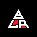 BLR triangle letter logo design with triangle shape. BLR triangle logo design monogram. BLR triangle vector logo template with red Royalty Free Stock Photo