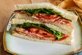 BLT Bacon Lettuce and Tomato Sandwich