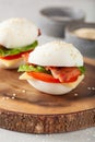 Blt egg sandwich with cheese bacon lettuce. healthy keto low carb diet Royalty Free Stock Photo