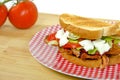 BLT sandwich with tomatoes Royalty Free Stock Photo