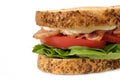 BLT sandwich on white background Royalty Free Stock Photo
