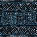 Blu batik seamless texture Royalty Free Stock Photo