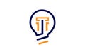 Blub light bulb logo and icon design