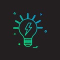 blub power electric icon vector design Royalty Free Stock Photo