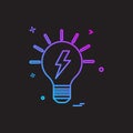 blub power electric icon vector design Royalty Free Stock Photo